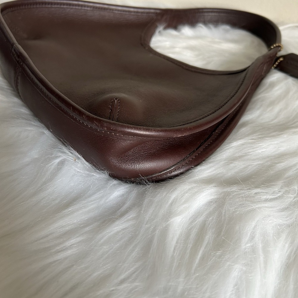 Coach Ergo 9027 Mahogany Brown Glove Tanned Leather Hobo Bag Good - Picture 8 of 11